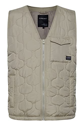 11 Project PRStopkus Herren Weste Outdoor-Weste leicht gefüttert Regular Fit, Größe:M, Farbe:Crockery (161104) von 11 Project