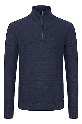 11 Project PRTillmann Herren Strickpullover Troyer Feinstrick Pullover mit Stehkragen und Reißverschluss, Größe:3XL, Farbe:Insignia Blue Melange (1940101) von 11 Project