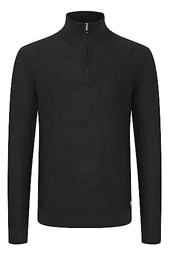 11 Project PRTillmann Herren Strickpullover Troyer Feinstrick Pullover mit Stehkragen und Reißverschluss, Größe:XL, Farbe:True Black (194008) von 11 Project