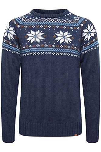 11 Project PRTimbro Herren Strickpullover Grobstrick Pullover aus hochwertiger Woll-Mix-Qualität, Größe:XXL, Farbe:Dress Blues (194024) von 11 Project