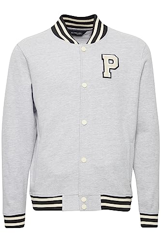 11 Project PRValen Herren Übergangsjacke Herrenjacke Jacke Collegejacke Sweatjacke Rippbündchen Brust-Emblem Regular Fit, Größe:L, Farbe:Stone Mix (200274) von 11 Project