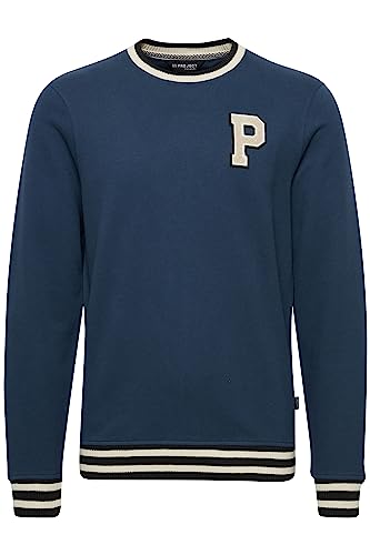 11 Project PRVan Herren Sweatshirt Pullover Pulli mit Flock Print Rundhalsauschnitt College Look, Größe:2XL, Farbe:Dress Blues (194024) von 11 Project