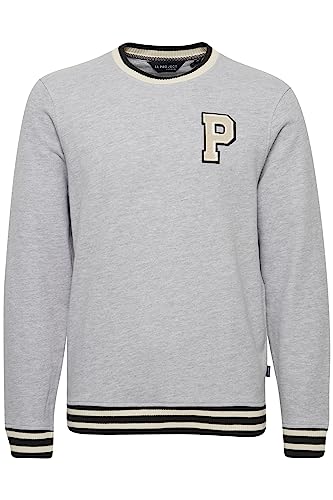 11 Project PRVan Herren Sweatshirt Pullover Pulli mit Flock Print Rundhalsauschnitt College Look, Größe:XL, Farbe:Stone Mix (200274) von 11 Project