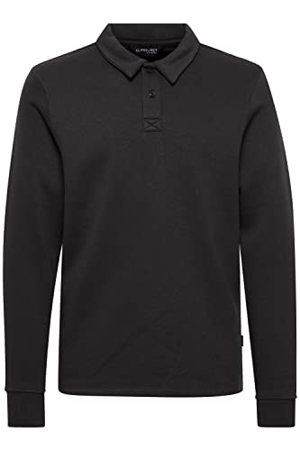 11 Project PRVince Herren Sweatshirt Pullover Pulli mit Polo Kragen, Größe:2XL, Farbe:Black (194007) von 11 Project