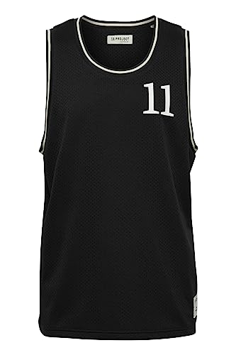 11 Project PRZayden Herren Tank Top mit Print Basketball Trikot Hochwertige Mesh-Qualität mit Patch, Größe:3XL, Farbe:True Black (194008) von 11 Project