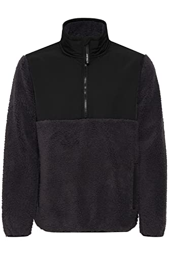 11 Project PRPiet Troyer Sweatshirt Herren Pullover Sweater mit Teddy Fell mit Stehkragen Regular Fit, Größe:L, Farbe:Forged Iron (193907) von 11 Project