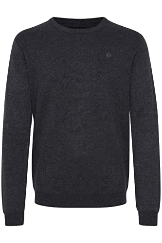 11 Project Sandro Herren Strickpullover Feinstrick Pullover, Größe:XL, Farbe:Dark Grey Melange (1940071) von 11 Project