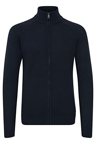 11 Project Steffan Herren Strickjacke Cardigan Feinstrick mit Stehkragen, Größe:L, Farbe:Insignia Blue (194010) von 11 Project