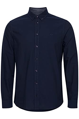 11 Project Steinmar Herren Freizeithemd Hemd mit Umschlagkragen aus 100% Baumwolle, Größe:M, Farbe:Navy (70230) von 11 Project