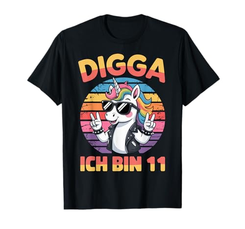 11. Geburtstag Mädchen Geschenk Einhorn 11 Jahre Deko Lustig T-Shirt von 11. Geburtstag Geschenk Junge Geschenkidee