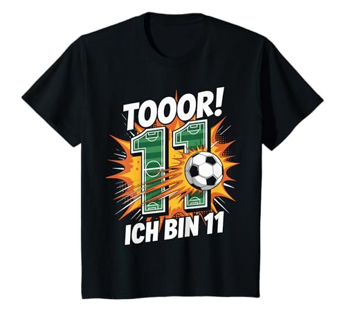 Kinder Toor Ich Bin 11 11.Geburtstag Fußball Junge 11 Jahre Cooles T-Shirt Kinder Toor Ich Bin 11 11.Geburtstag Fußball Junge 11 Jahre Cooles T-Shirt von 11. Geburtstag Junge Fußball Geschenkidee Tshirts