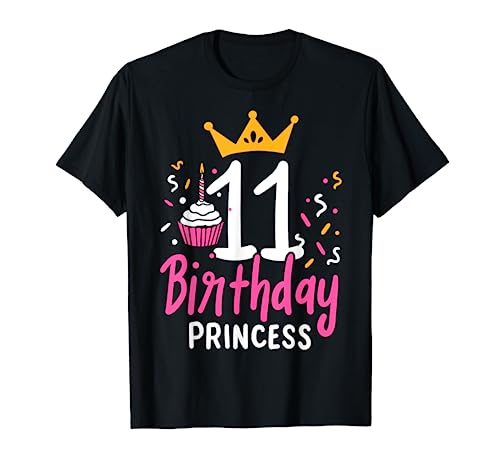 11. Geburtstag Prinzessin Mädchen T-Shirt von 11. Geburtstag Prinzessin Geschenke