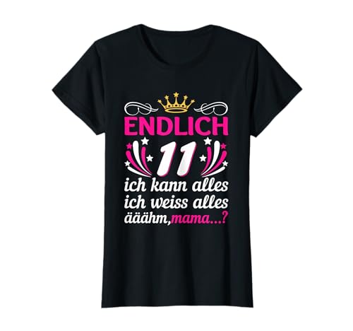 Mädchen 11 Jahre Endlich 11 Geburtstag Mädchen T-Shirt von 11. Geburtstag für Kinder Mädchen & Junge