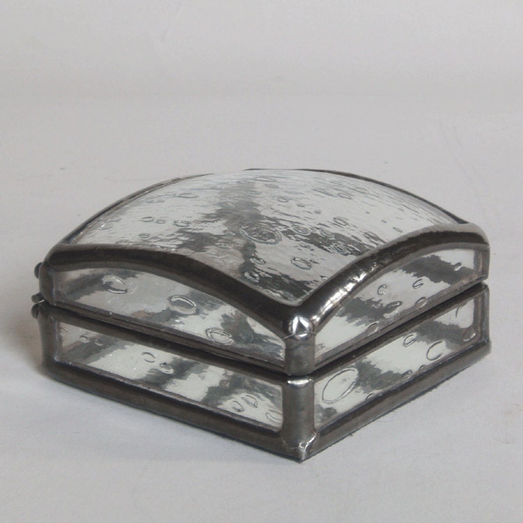 Glas-Schmuck-Box - Kleine Kuppel Regen Tropfen Muster Ring-Kasten Glas-Schmuck-Box - Kleine Kuppel Regen Tropfen Muster Ring-Kasten von 1178box
