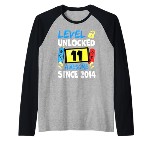 11. Birthday Boy Level 11 Unlocked Fantastischer Videospieler aus dem Jahr 2014 Raglan 11. Birthday Boy Level 11 Unlocked Fantastischer Videospieler aus dem Jahr 2014 Raglan von 11th Birthday Video Game Unlocked
