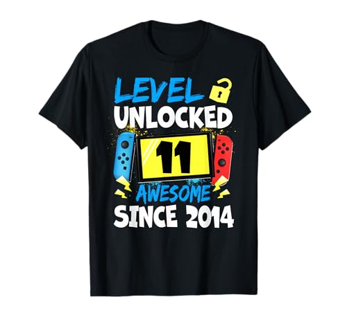 11. Birthday Boy Level 11 Unlocked Fantastischer Videospieler aus dem Jahr 2014 T-Shirt 11. Birthday Boy Level 11 Unlocked Fantastischer Videospieler aus dem Jahr 2014 T-Shirt von 11th Birthday Video Game Unlocked