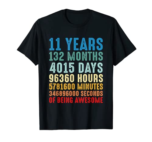11 Jahre alt 132 Monate 11. Geburtstag Vintage Geschenk für Jungen T-Shirt 11 Jahre alt 132 Monate 11. Geburtstag Vintage Geschenk für Jungen T-Shirt von 11th Birthday Vintage Gift For Boys