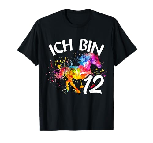 ICH BIN 12. Geburtstag Mädchen Pferd T-Shirt von 12. Geburtstag Mädchen Pferd Outfit