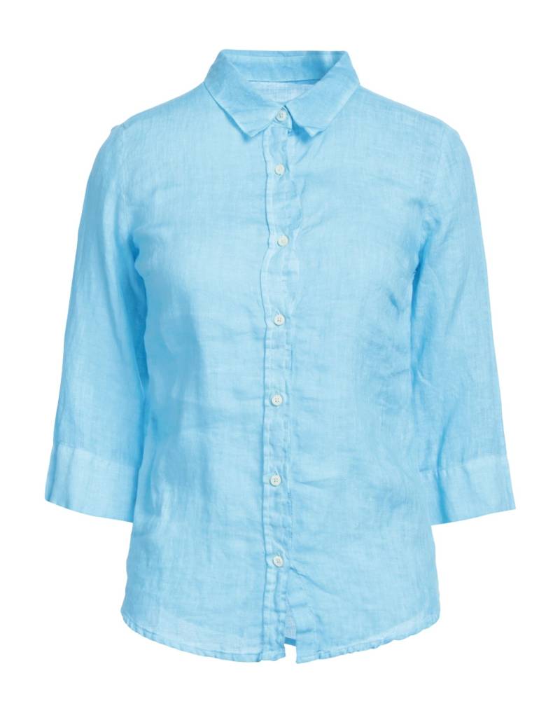 120% LINO Hemd Damen Azurblau von 120% LINO