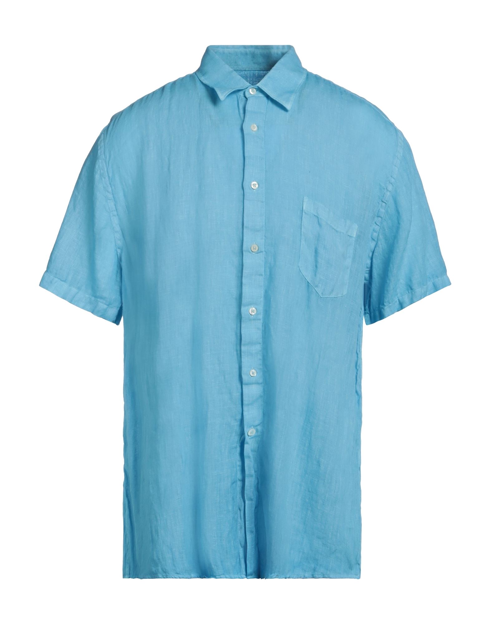 120% LINO Hemd Herren Azurblau von 120% LINO