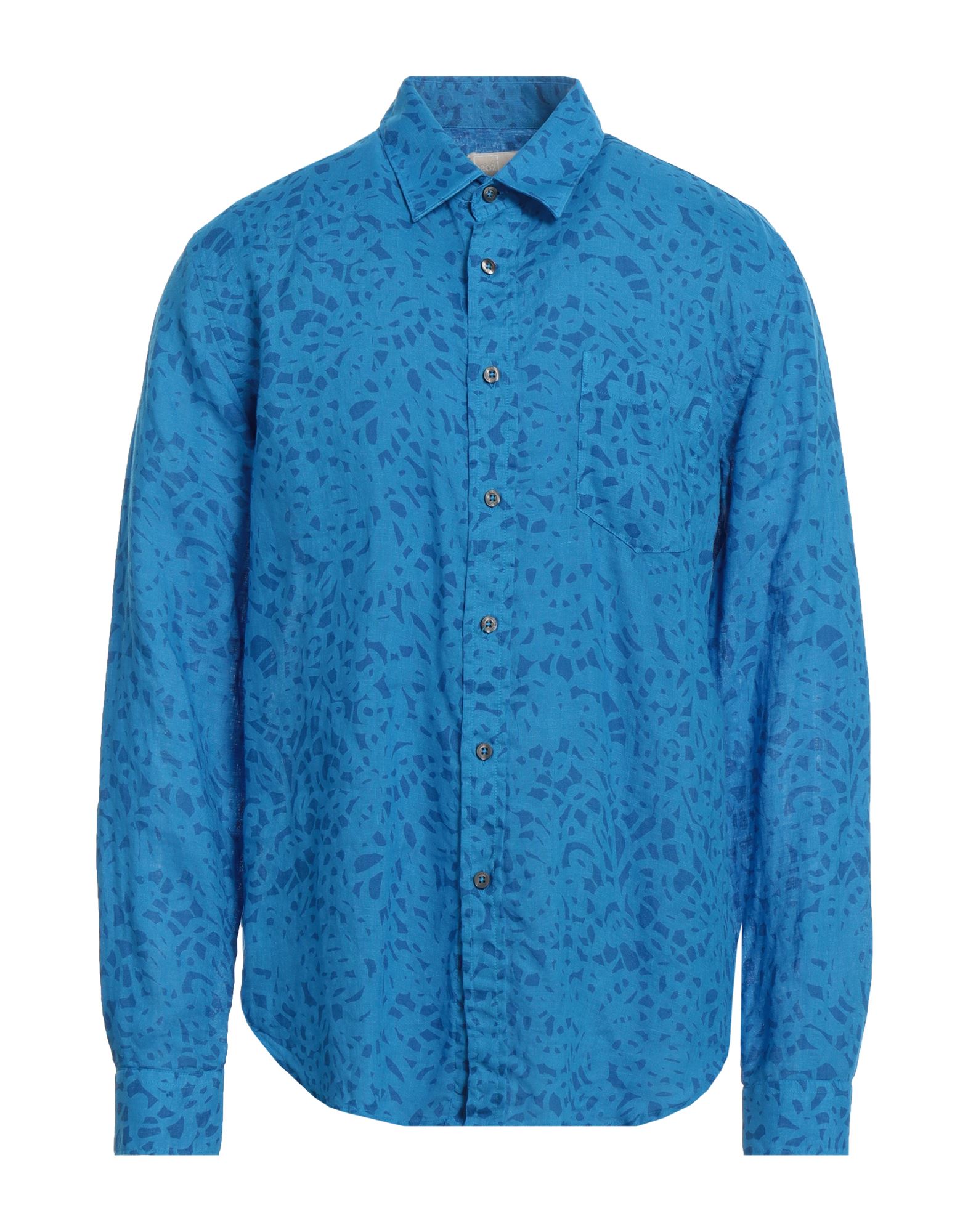 120% LINO Hemd Herren Azurblau von 120% LINO