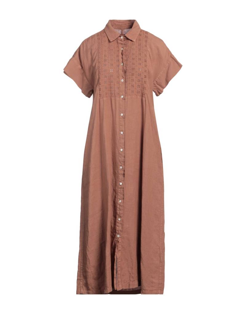 120% LINO Midi-kleid Damen Braun von 120% LINO