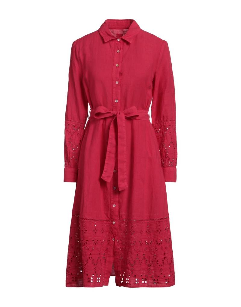 120% LINO Midi-kleid Damen Fuchsia von 120% LINO