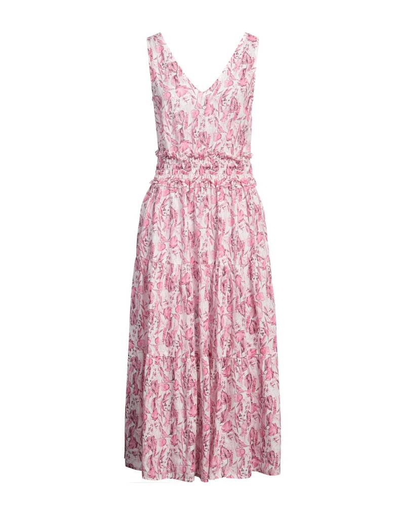 120% LINO Midi-kleid Damen Fuchsia von 120% LINO