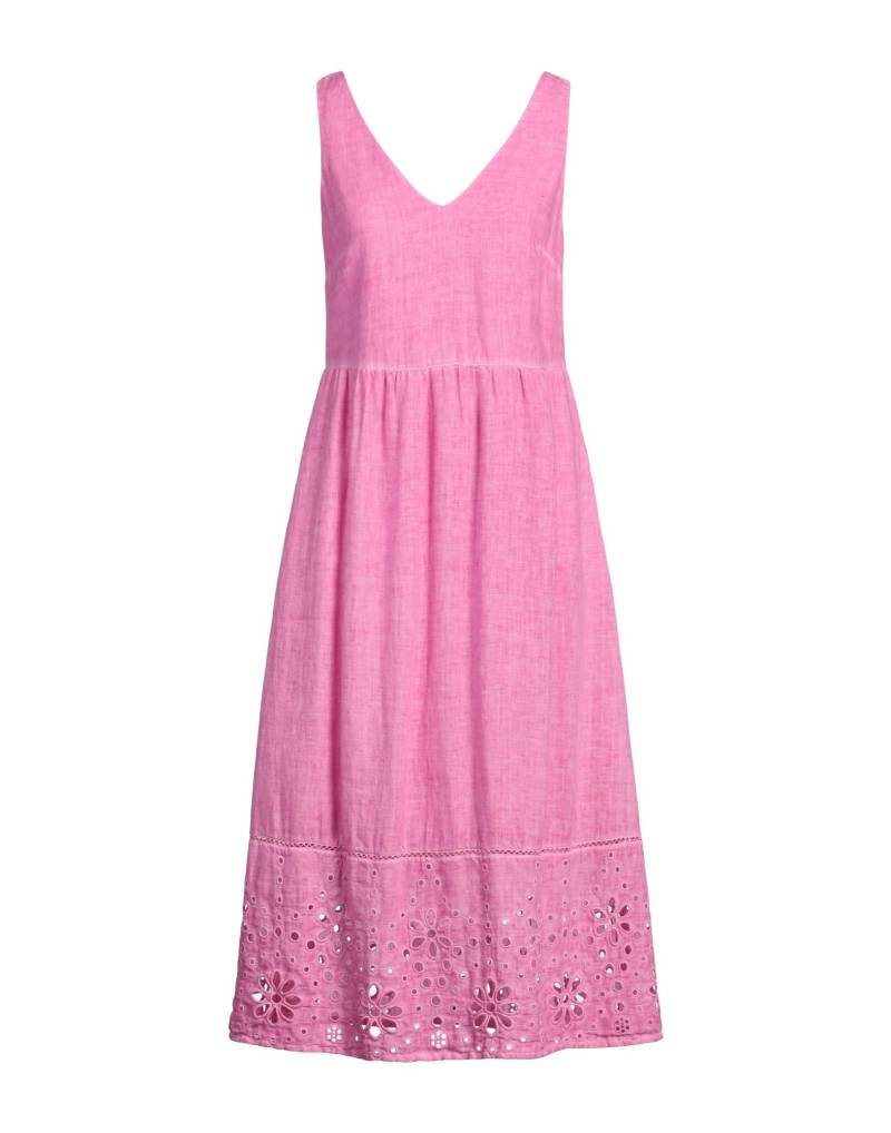 120% LINO Midi-kleid Damen Fuchsia von 120% LINO
