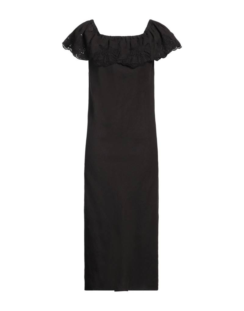 120% LINO Midi-kleid Damen Schwarz von 120% LINO