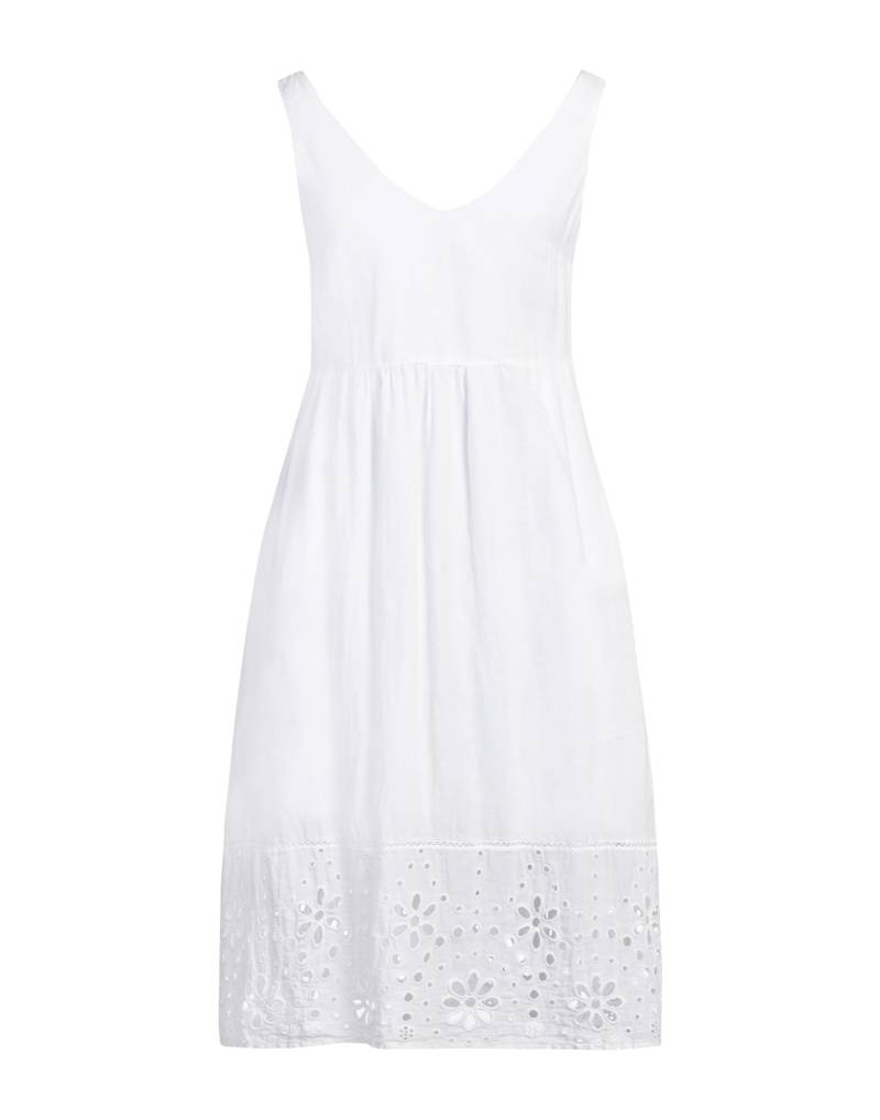 120% LINO Midi-kleid Damen Weiß von 120% LINO