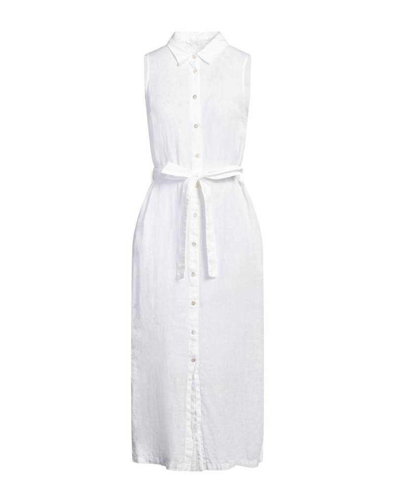 120% LINO Midi-kleid Damen Weiß von 120% LINO