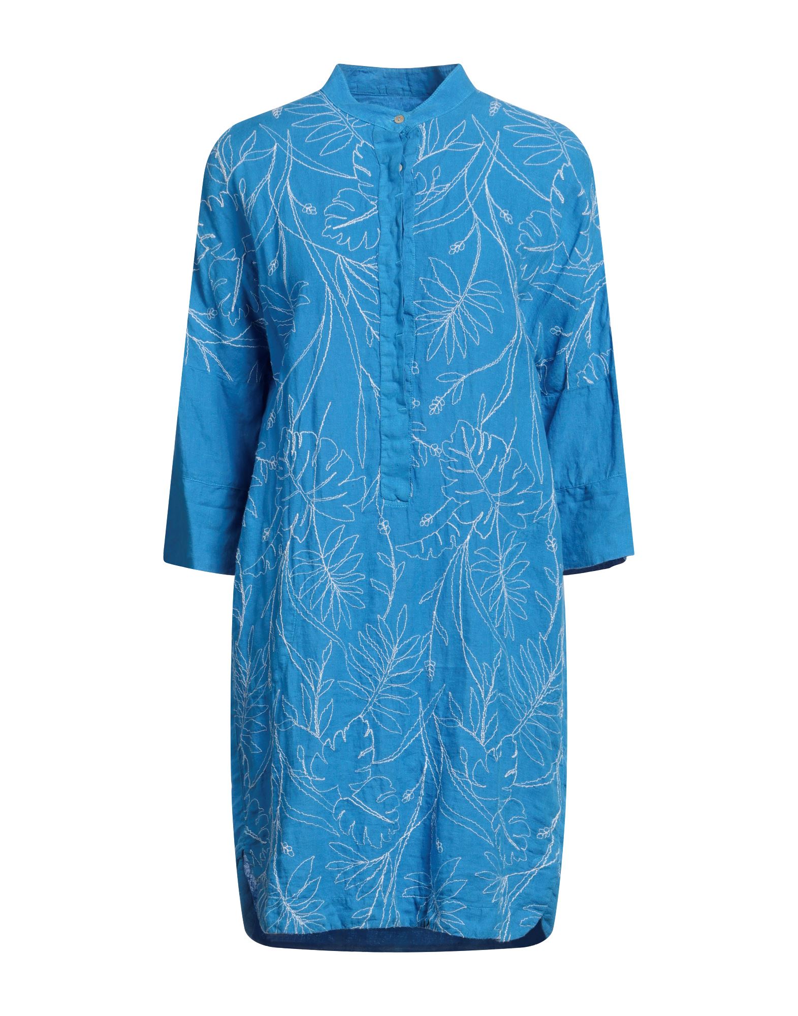 120% LINO Mini-kleid Damen Azurblau von 120% LINO