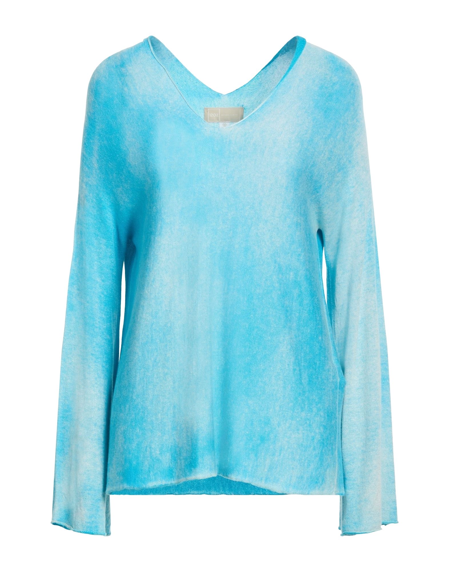 120% LINO Pullover Damen Azurblau von 120% LINO