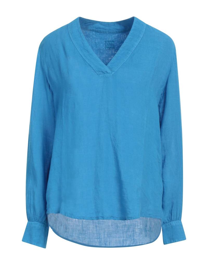 120% LINO Top Damen Azurblau von 120% LINO