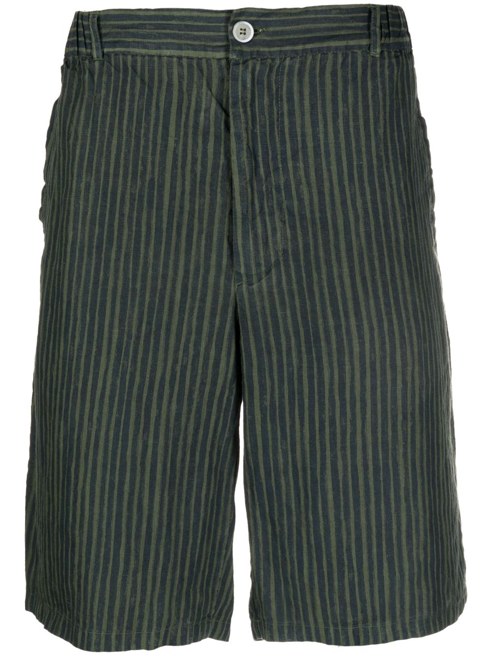 120% Lino Bermudas aus Leinen - Blau von 120% Lino