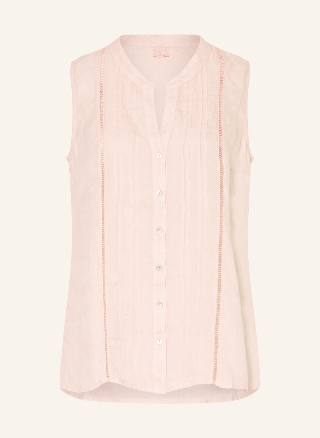 120%Lino Blusentop Aus Leinen rosa von 120%lino