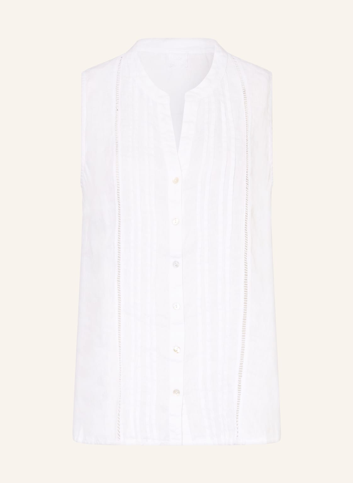 120%Lino Blusentop Aus Leinen weiss von 120%lino