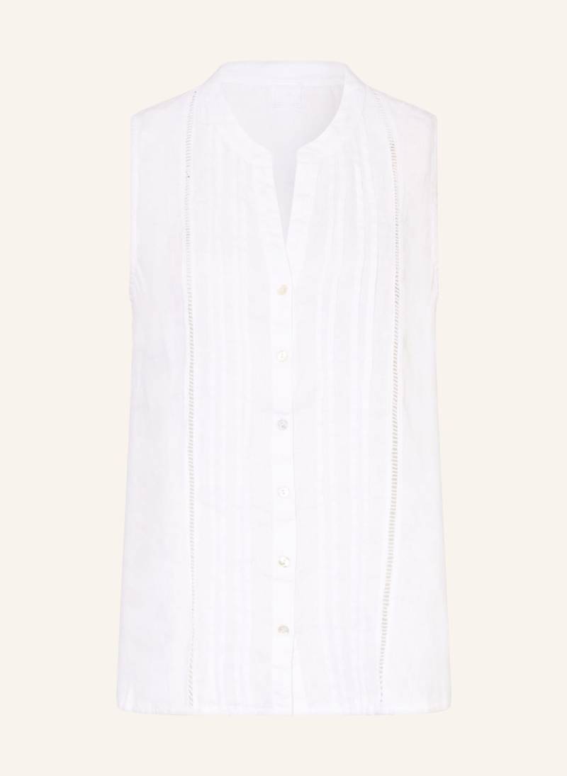 120%Lino Blusentop Aus Leinen weiss von 120%lino