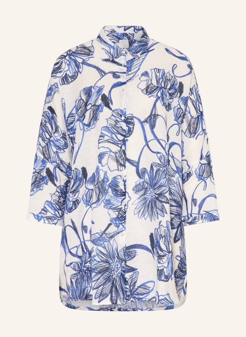 120%Lino Hemdbluse Aus Leinen Mit 3/4-Arm blau von 120%lino