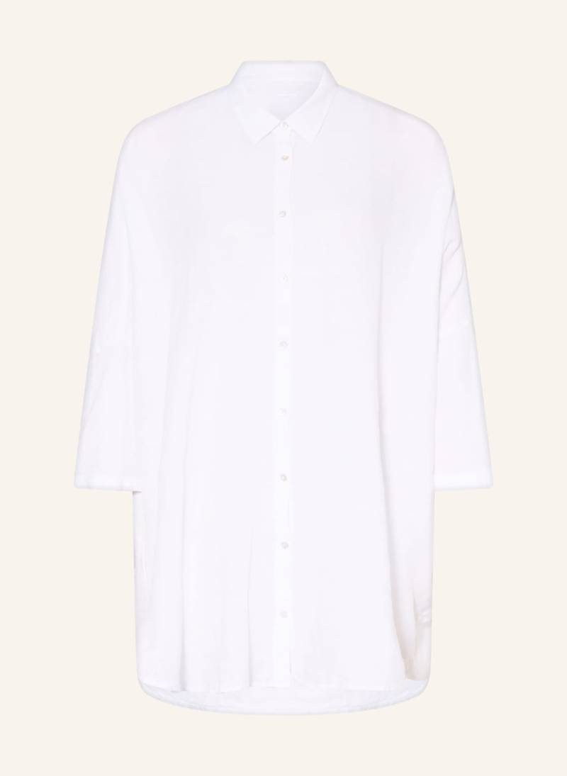 120%Lino Hemdbluse Aus Leinen Mit 3/4-Arm weiss von 120%lino