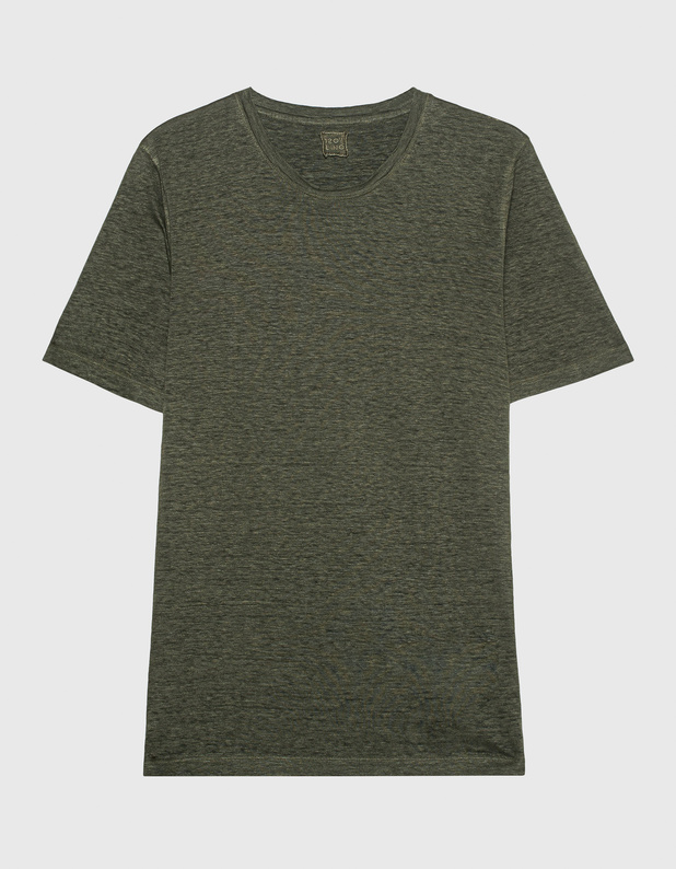 Short Sleeve Caffee Soft Fade Olive von 120% lino