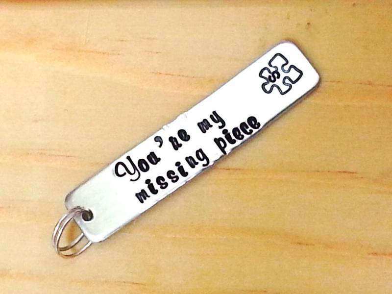 Personalisierte Hand Gestempelt Freundschaft Paar Liebe Jahrestag Geschenk Schlüsselanhänger Personalisierte Hand Gestempelt Freundschaft Paar Liebe Jahrestag Geschenk Schlüsselanhänger von 123YummyCrafts