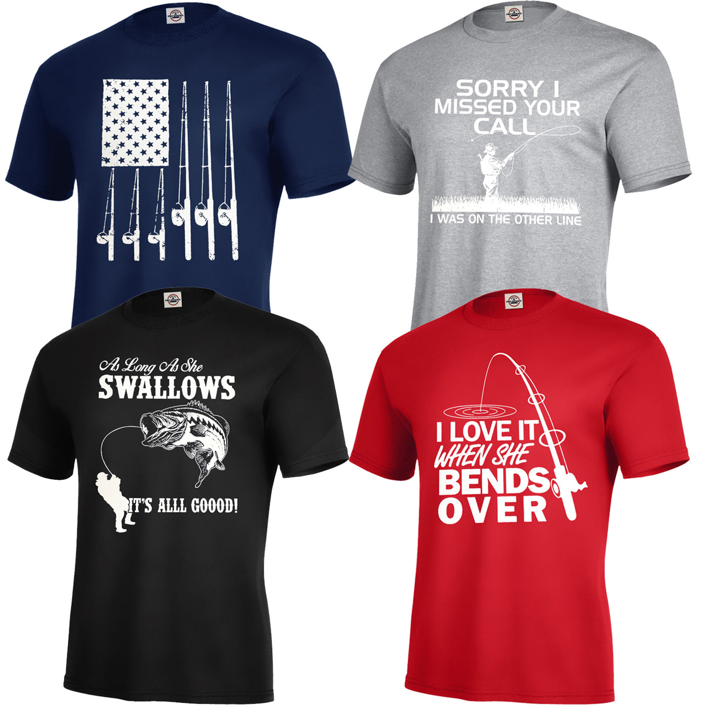 Angeln T-Shirt Fisch Lustige Boot Geschenkflagge Väter Lure Adult S-5xl von 123emmashirts