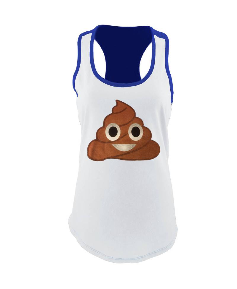 Emoji S@#t Racerback Tank-Top Doppelfarbe Damen Größe Xs-2Xl von 123emmashirts