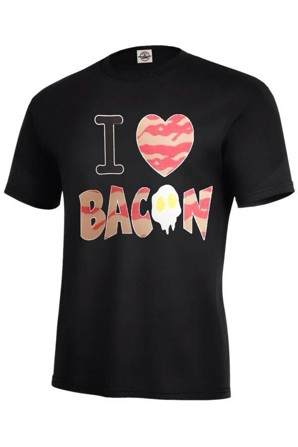 Ich Liebe Speck Grafik T-Shirt Verschiedene Farben Größe-S-5xl, Bei 123Emmashirts von 123emmashirts