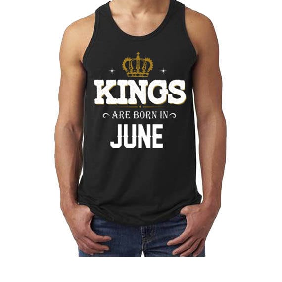 Könige Sind In... Wählen Sie Ihren Geburtstag Monat Herren Tank Top von 123emmashirts