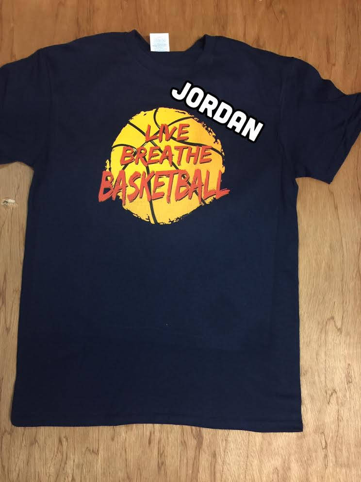 Live Atem Basketball T Shirt. Kann Mit Namen Oder Ohne Kids Größen Angepasst Werden von 123emmashirts