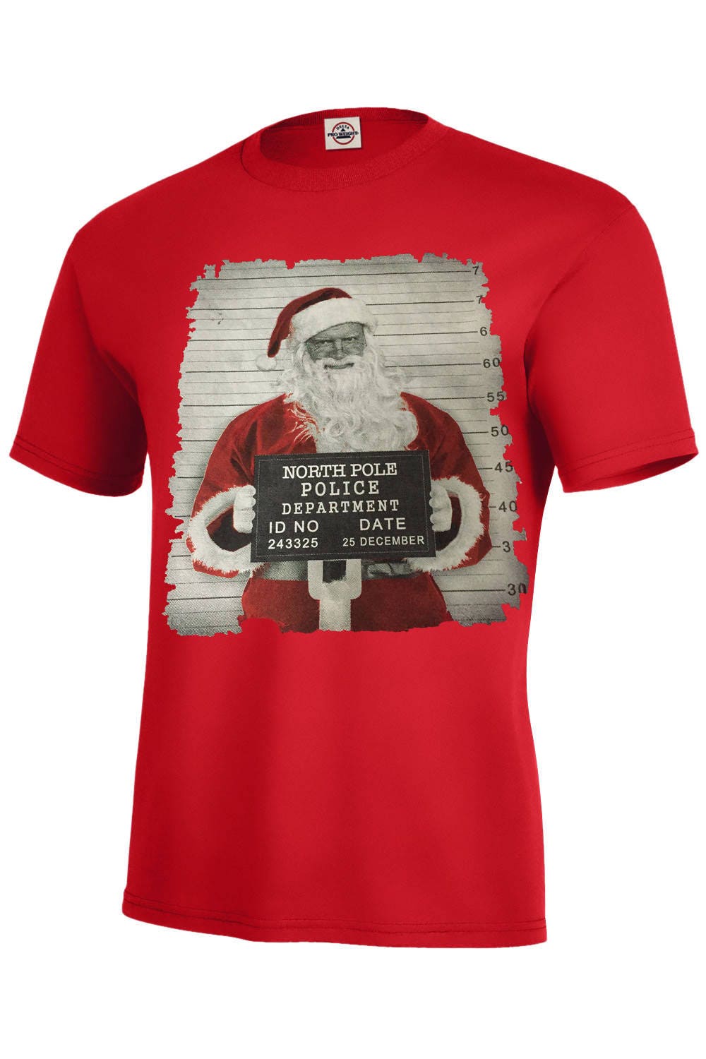 Santa Mugshot T-Shirt Weihnachten-Merry S-5xl Sortieren Ärmel, Lange Sweatshirt von 123emmashirts