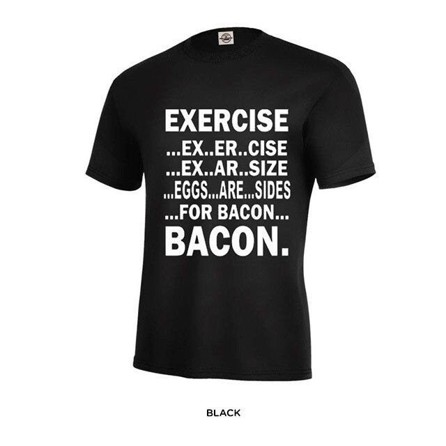 Übung... Speck. Lustige Erwachsene T Shirt Größen S-5Xl, Kid S 6-8, Xl 18-20 Übung... Speck. Lustige Erwachsene T Shirt Größen S-5Xl, Kid S 6-8, Xl 18-20 von 123emmashirts